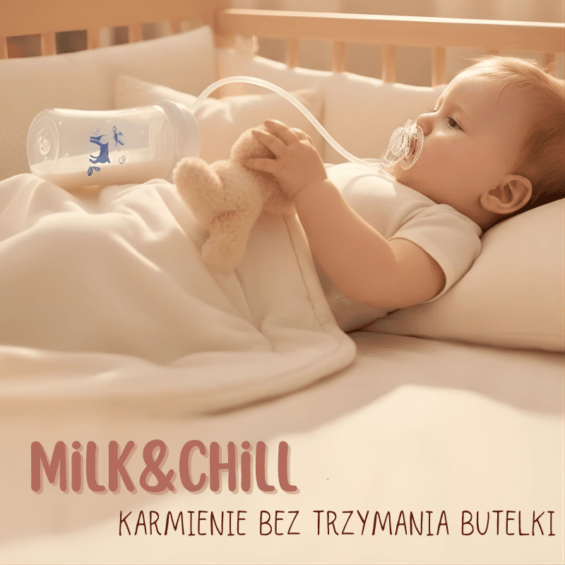 Milk&Chill - Butelka do Samodzielnego Picia + 3 Szczoteczki w Zestawie 🍼🧼
